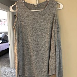 Gray cold shoulder sweatshirt